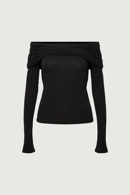 DRAPED OFF-SHOULDER TOP