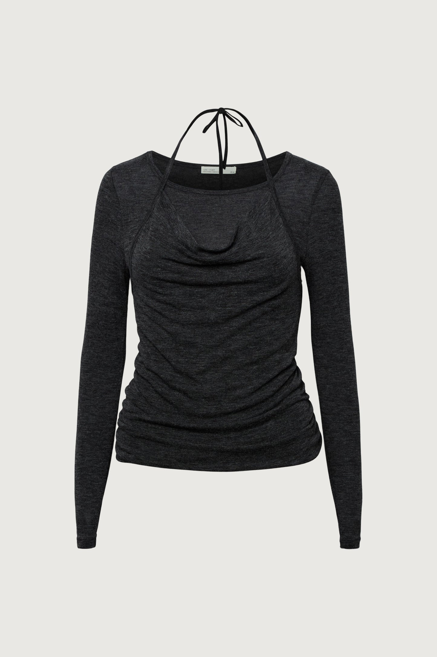 HEATHERED OVERLAY TOP
