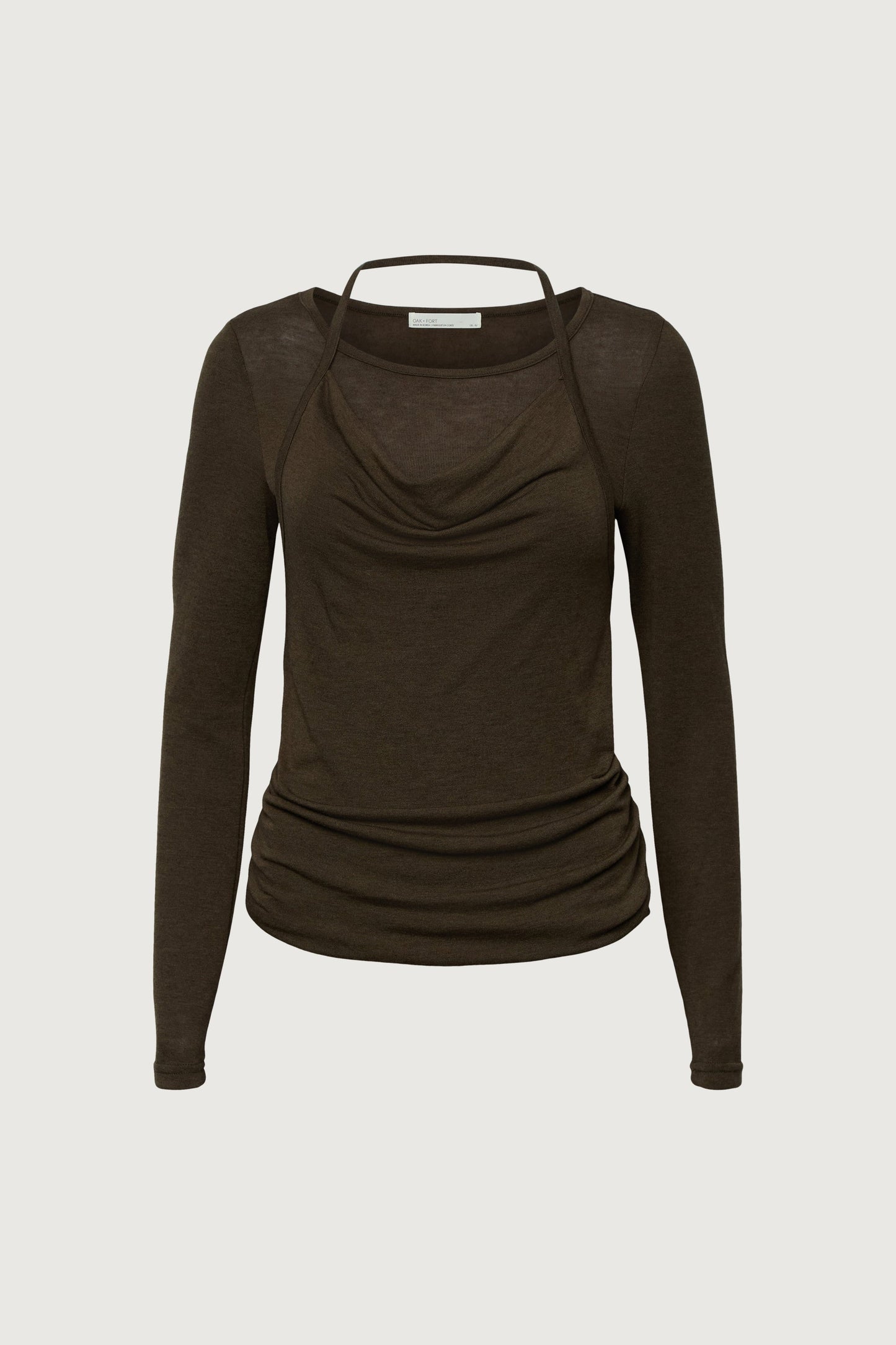 HEATHERED OVERLAY TOP