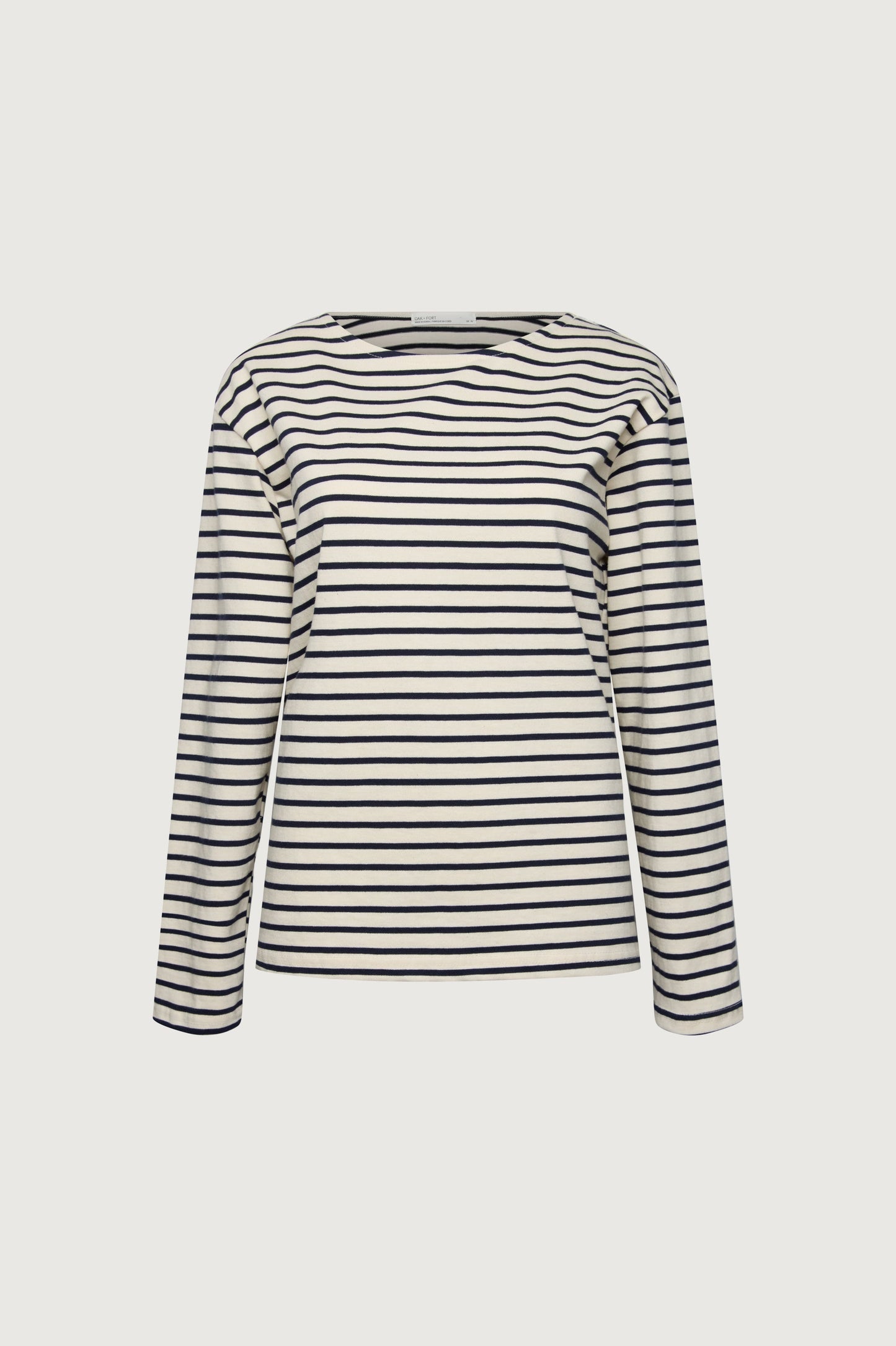 RELAXED STRIPED BOAT NECK TOP