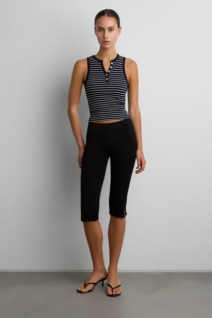 STRIPED RIBBED TANK TOP