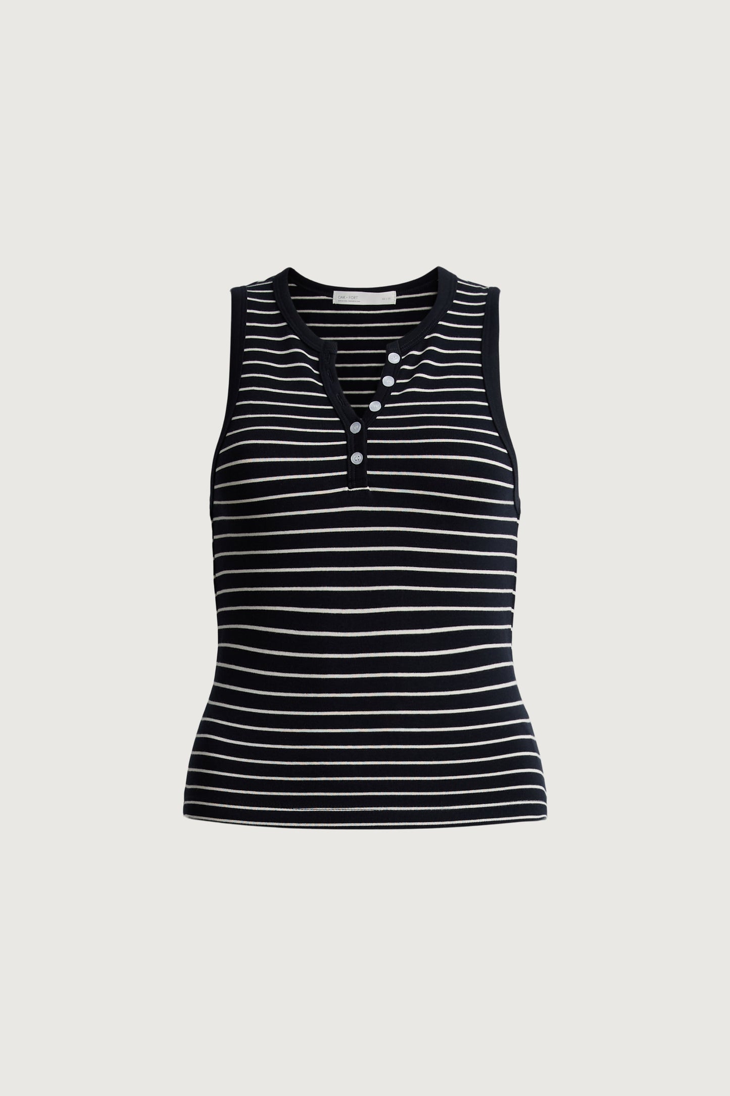 STRIPED RIBBED TANK TOP
