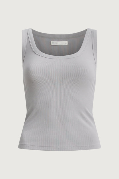 RIBBED SCOOPED NECK TANK