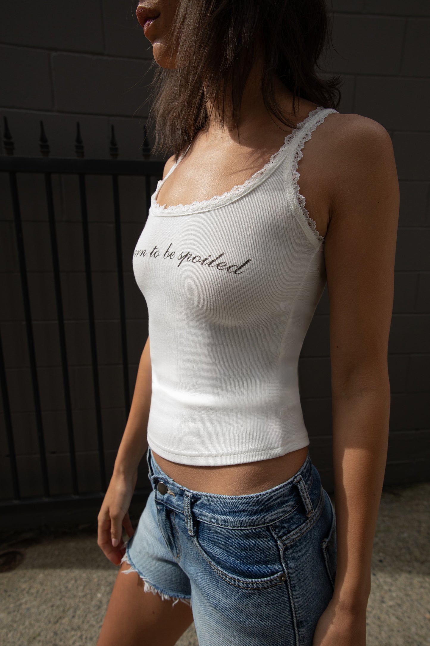 SPOILED LACE TRIM TANK TOP