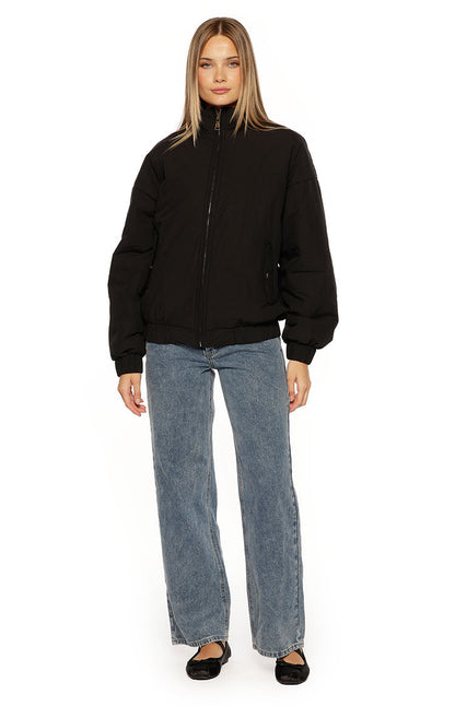 Ace Black Oversized Puffer Jacket