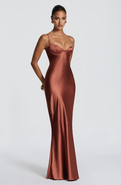 Amorette Maxi Dress - Rust