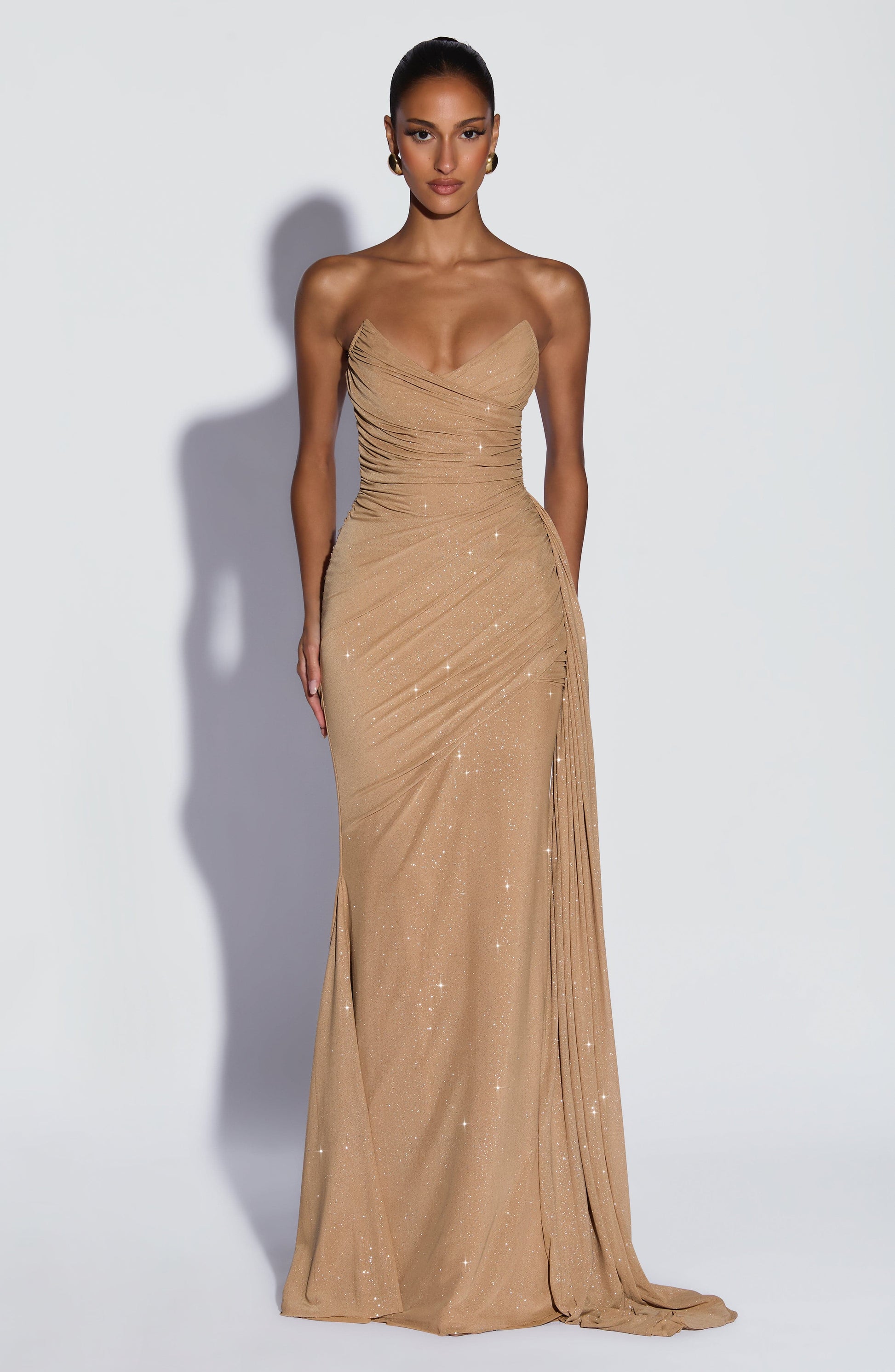 Ashika Maxi Dress - Gold Sparkle
