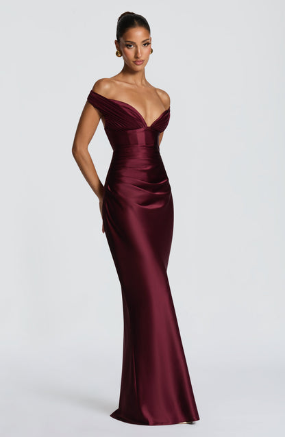 Aurelia Maxi Dress - Cherry Lacquer