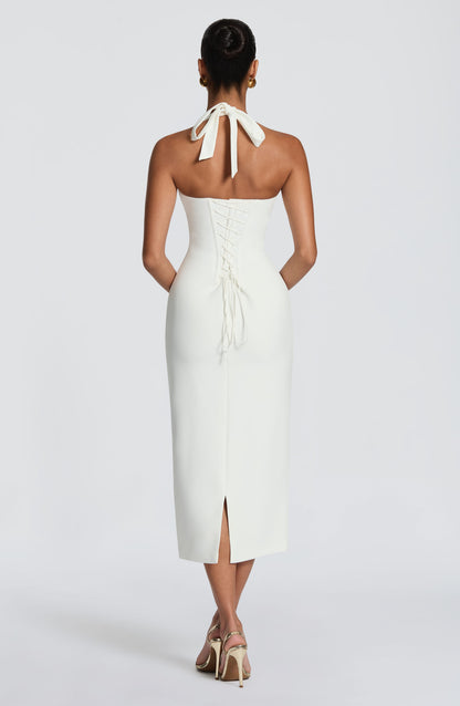 Cassia Midi Dress - Ivory