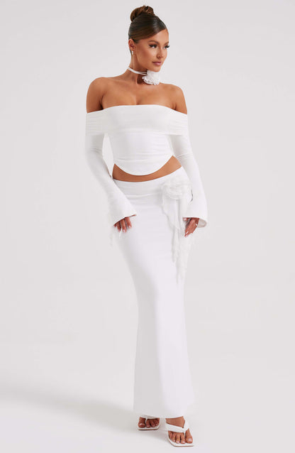 Deema Maxi Skirt - Ivory