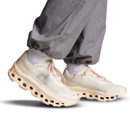 On Cloudmonster-Tan/Pink