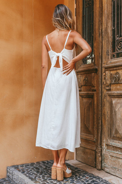 Bright Side Midi Dress White