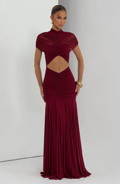 Jaya Maxi Dress - Burgundy