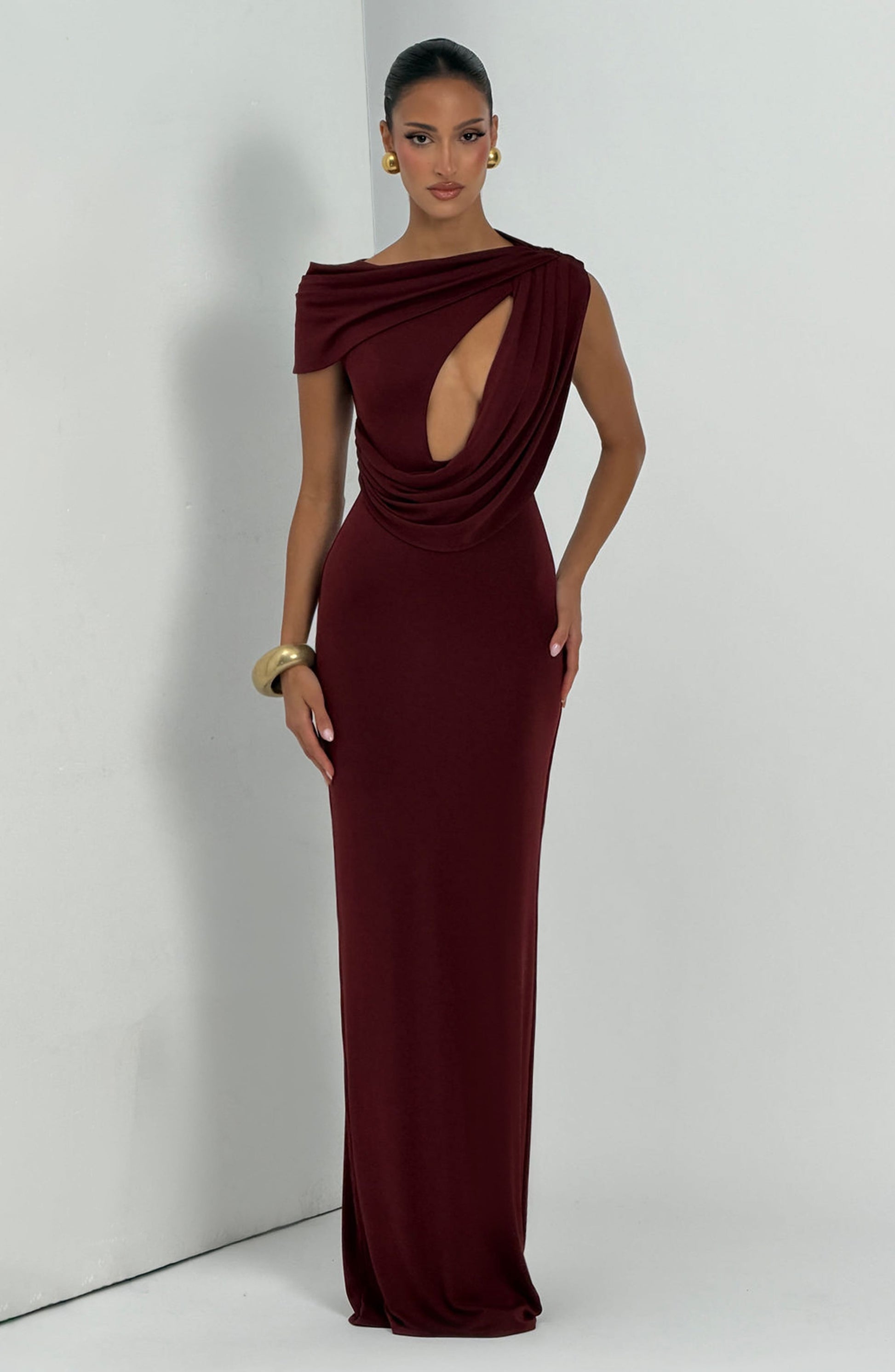 Kalina Maxi Dress - Cherry Lacquer