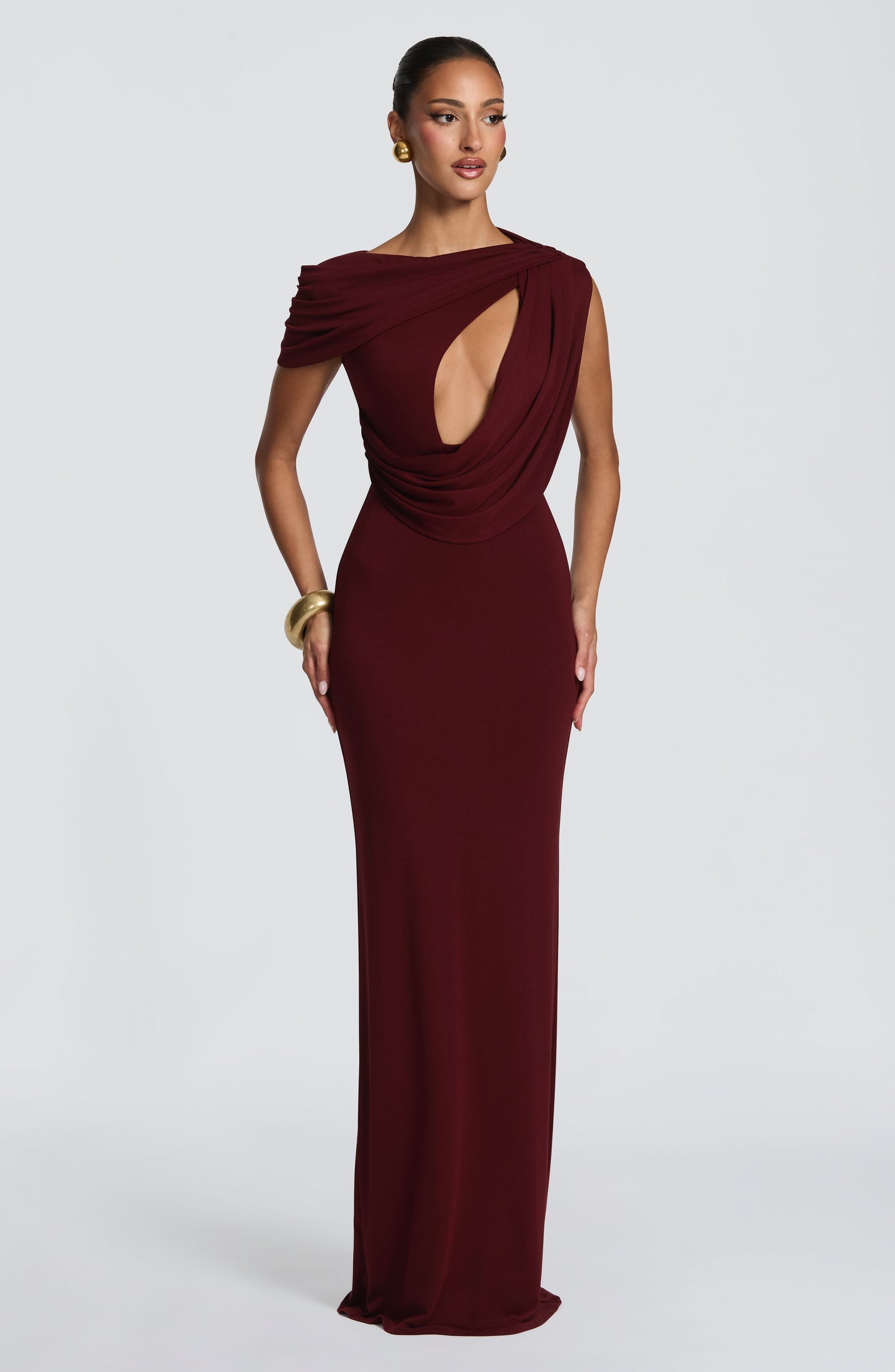 Kalina Maxi Dress - Cherry Lacquer