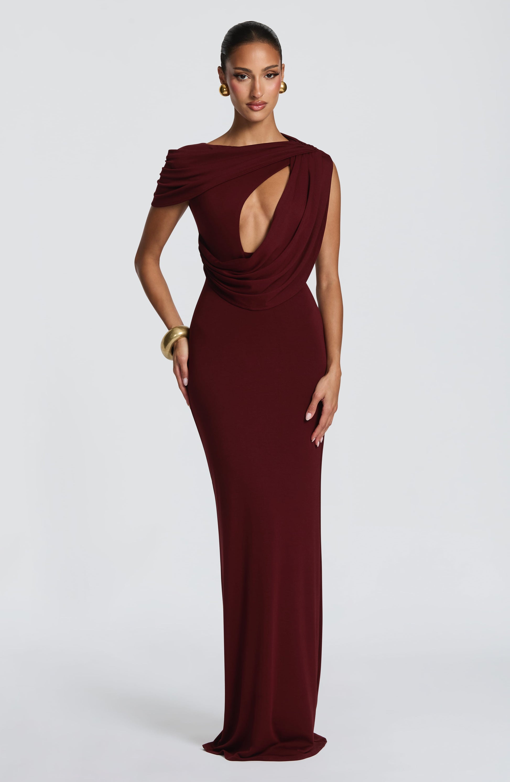 Kalina Maxi Dress - Cherry Lacquer