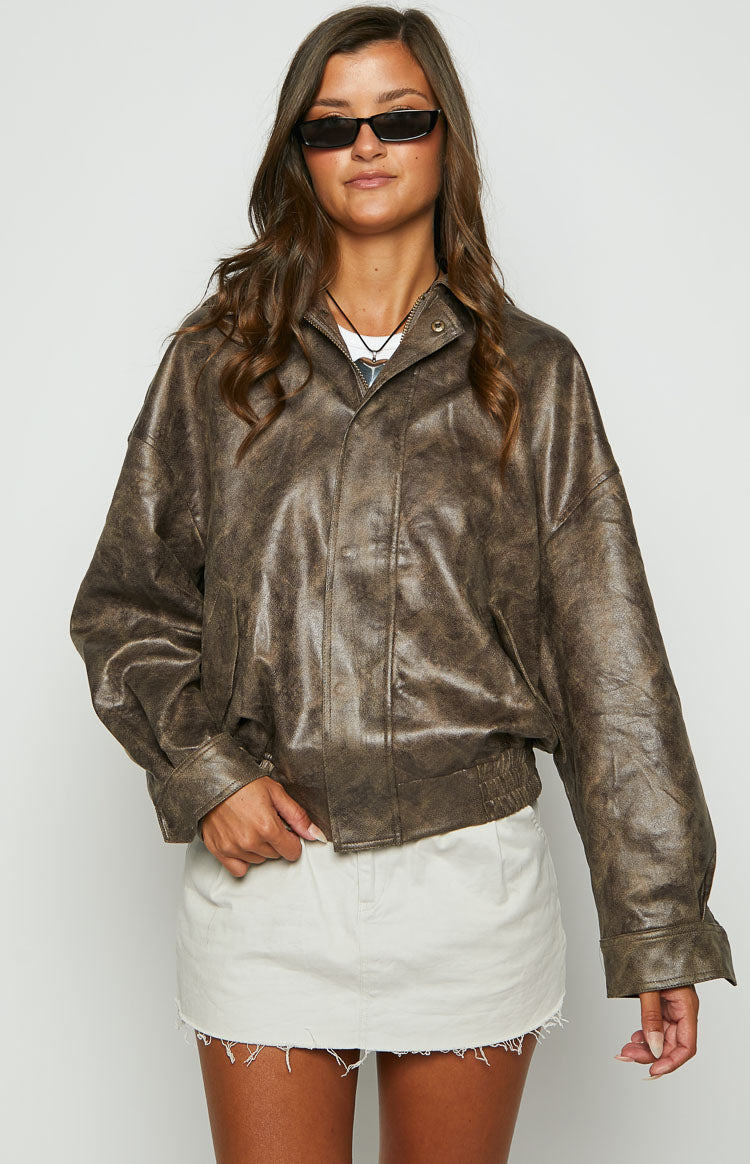 Lioness Kenny Chocolate Bomber Jacket - PRE ORDER