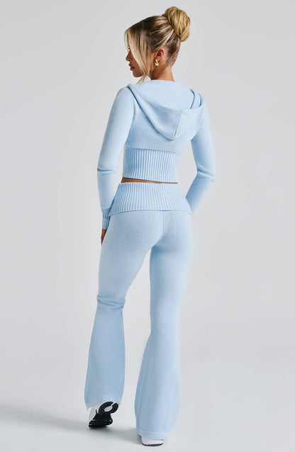 Portia Knit Pants - Baby Blue
