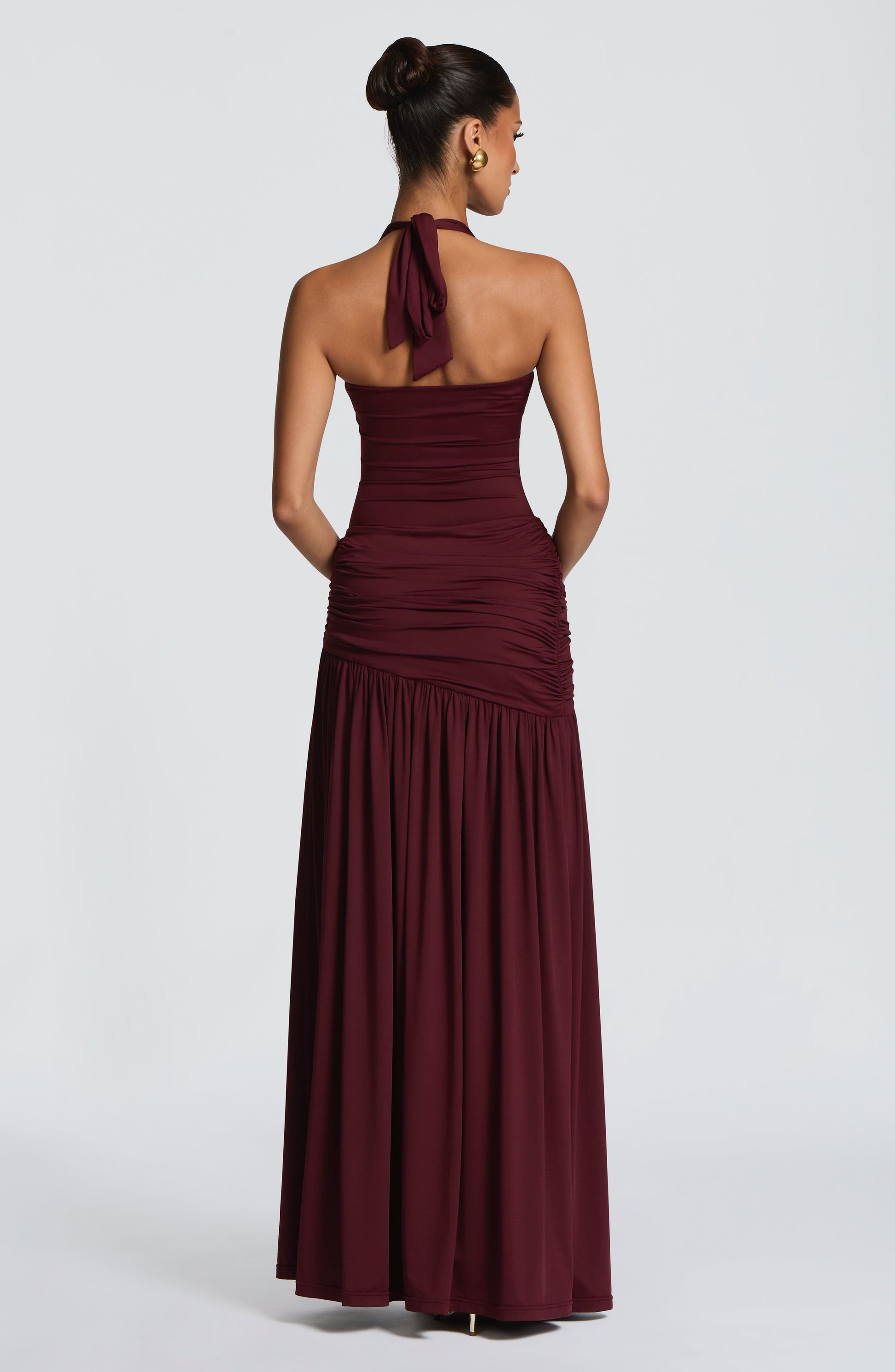Saira Maxi Skirt - Cherry Lacquer