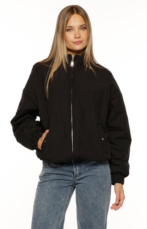 Ace Black Oversized Puffer Jacket