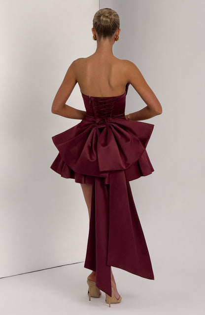 Trinity Mini Dress - Cherry Lacquer